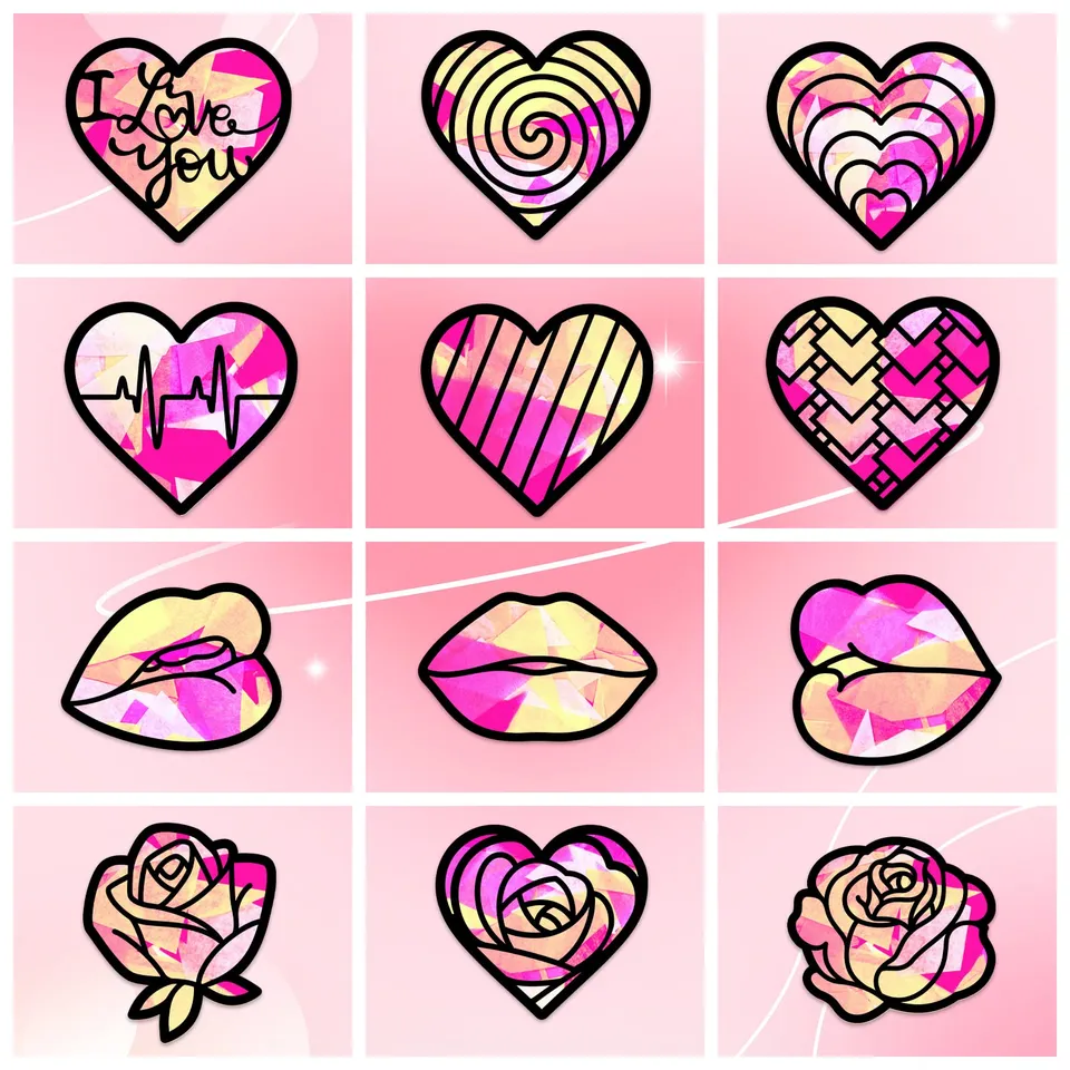 ahandmaker-self-adhesive-stickers-kit-suncatcher-24-pcs-saint-valentin-c-ur image 1