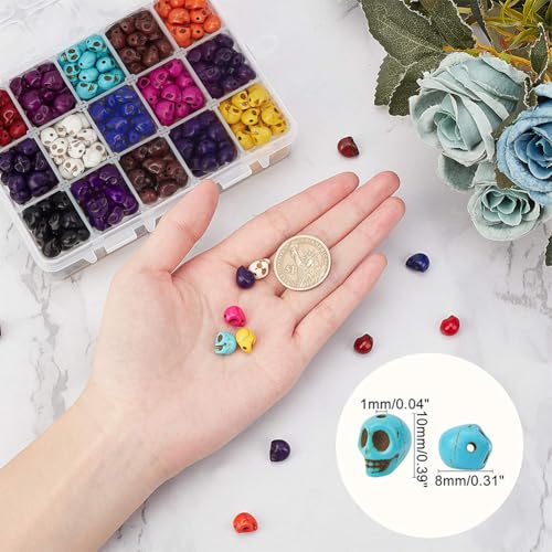 ahandmaker-beads-perles-t-te-de-mort-8mm-turquoise-300-pcs image 8