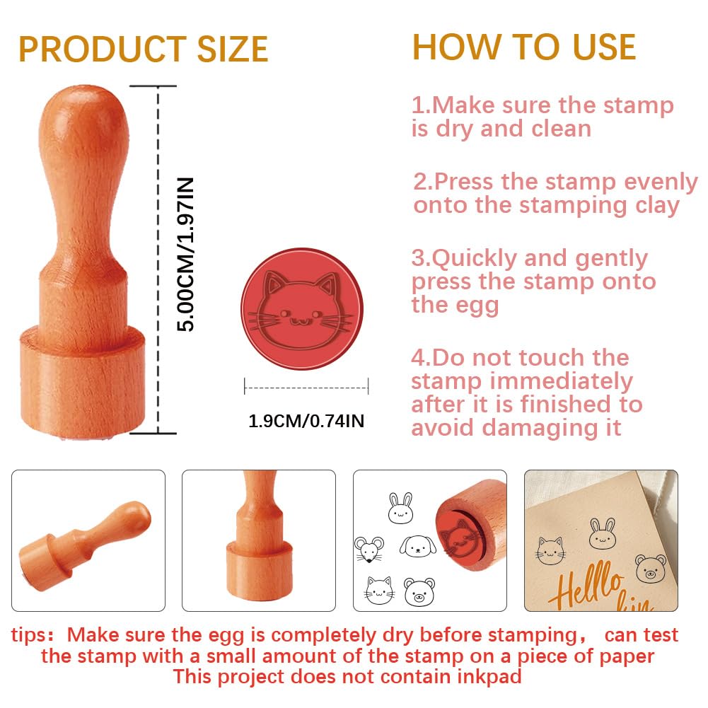 ahandmaker-stamp-tampon-bois-animaux-kawaii-lot-de-5 image 3