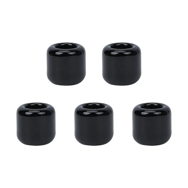 ahandmaker-home-decorate-lot-5-bougeoirs-c-ramique-noir-rituel image 1