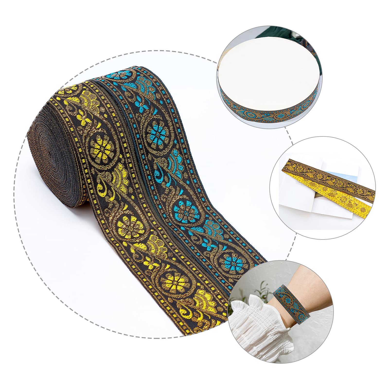 ahandmaker-ruban-jacquard-brod-vintage-34mm-2x7m image 5