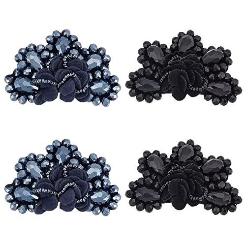 ahandmaker-applique-patch-fleur-strass-coudre-4-pi-ces image 7