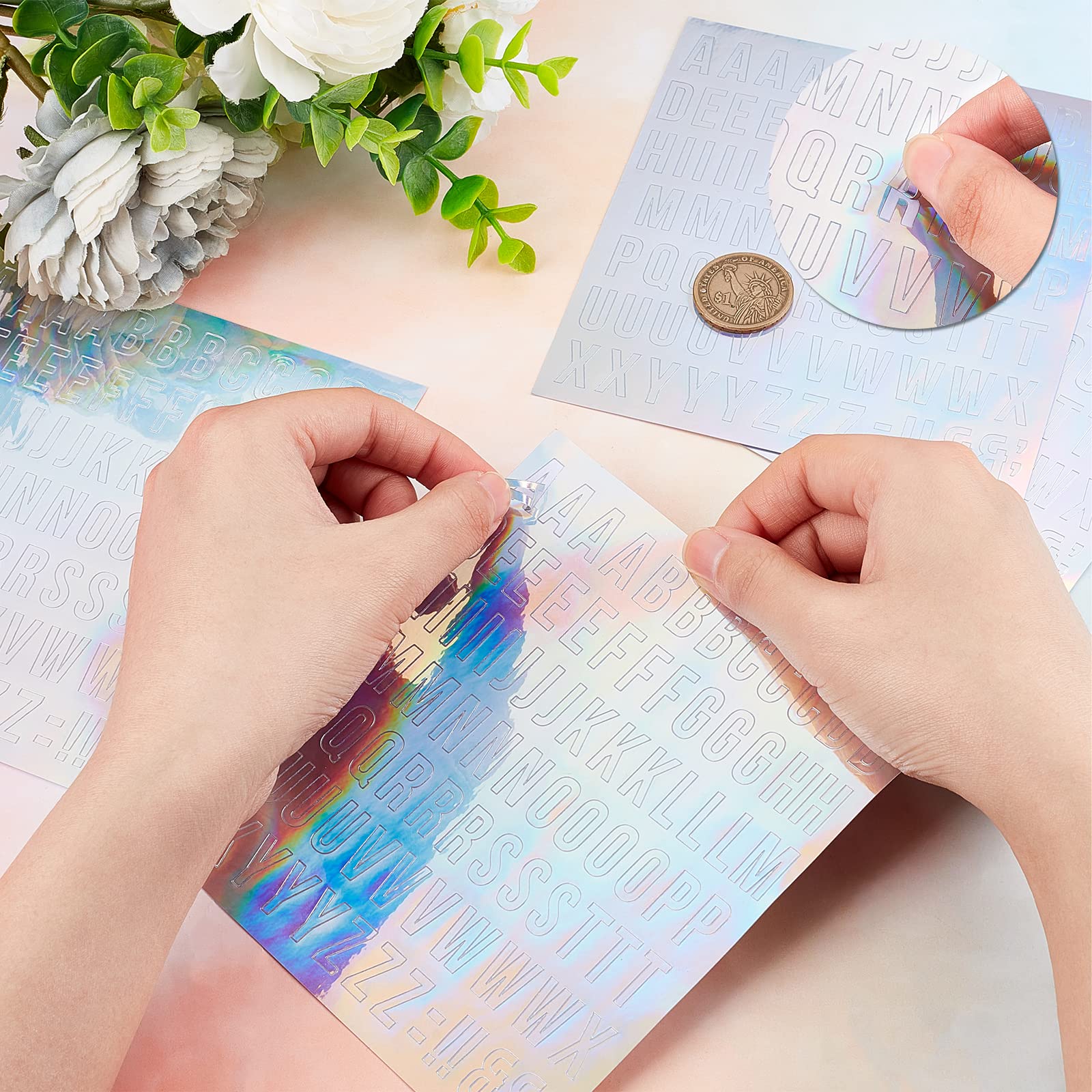ahandmaker-self-adhesive-stickers-autocollants-lettres-laser-24-feuilles image 3