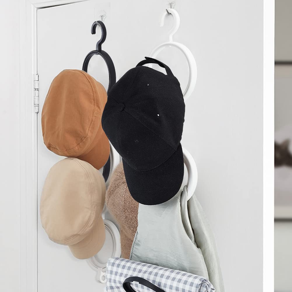 ahandmaker-porte-chapeau-pliable-lot-4-crochets-mural-noir-blanc image 5