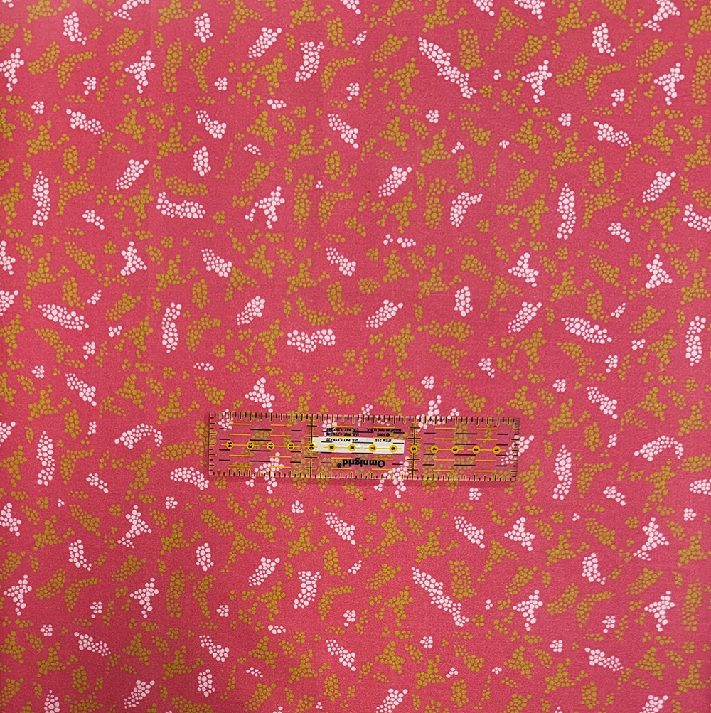 atelier-des-abcdaires-satin-rosy-pois-grappes-rose-fonc-tissu-coton image 1