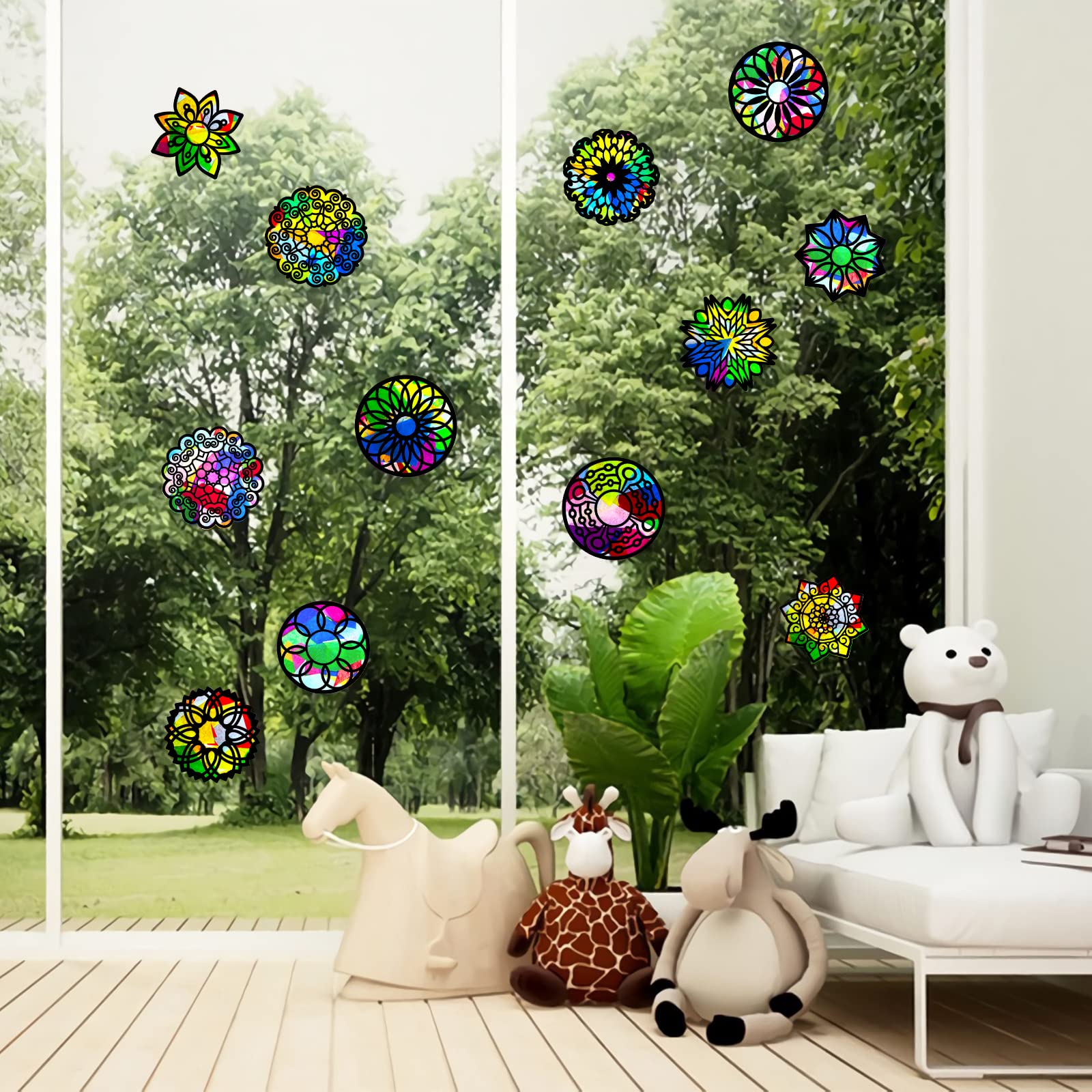 ahandmaker-self-adhesive-stickers-mandala-suncatcher-vitre-24-pcs image 5