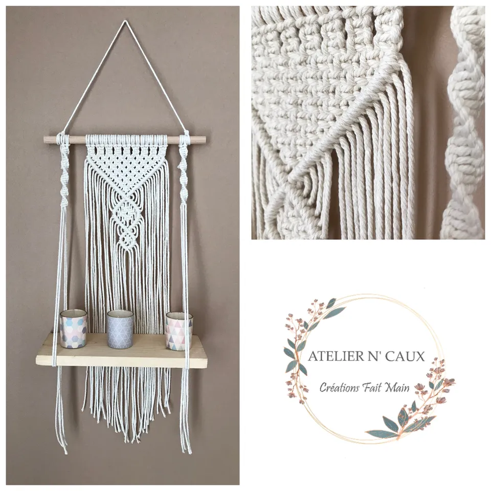 atelier-n-caux-victoria-tablette-suspendue-macram-beige-30-cm image 1