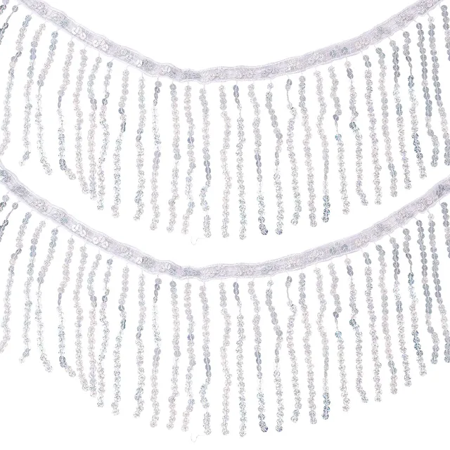 ahandmaker-galon-frange-paillettes-m-tal-5-9-m-couture-d-co image 1