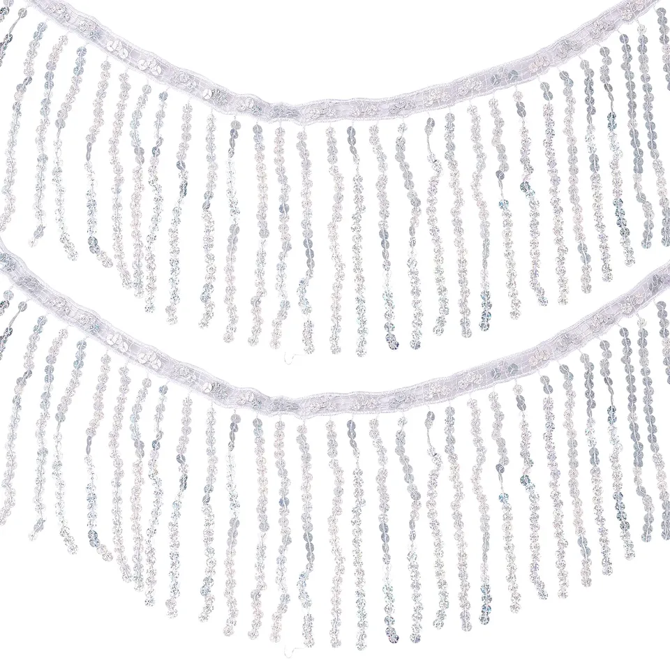 ahandmaker-galon-frange-paillettes-m-tal-5-9-m-couture-d-co image 1