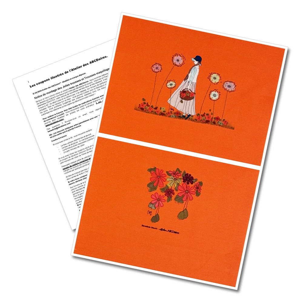 atelier-des-abcdaires-coupon-m-cueillette-orange-velours-trousse image 1