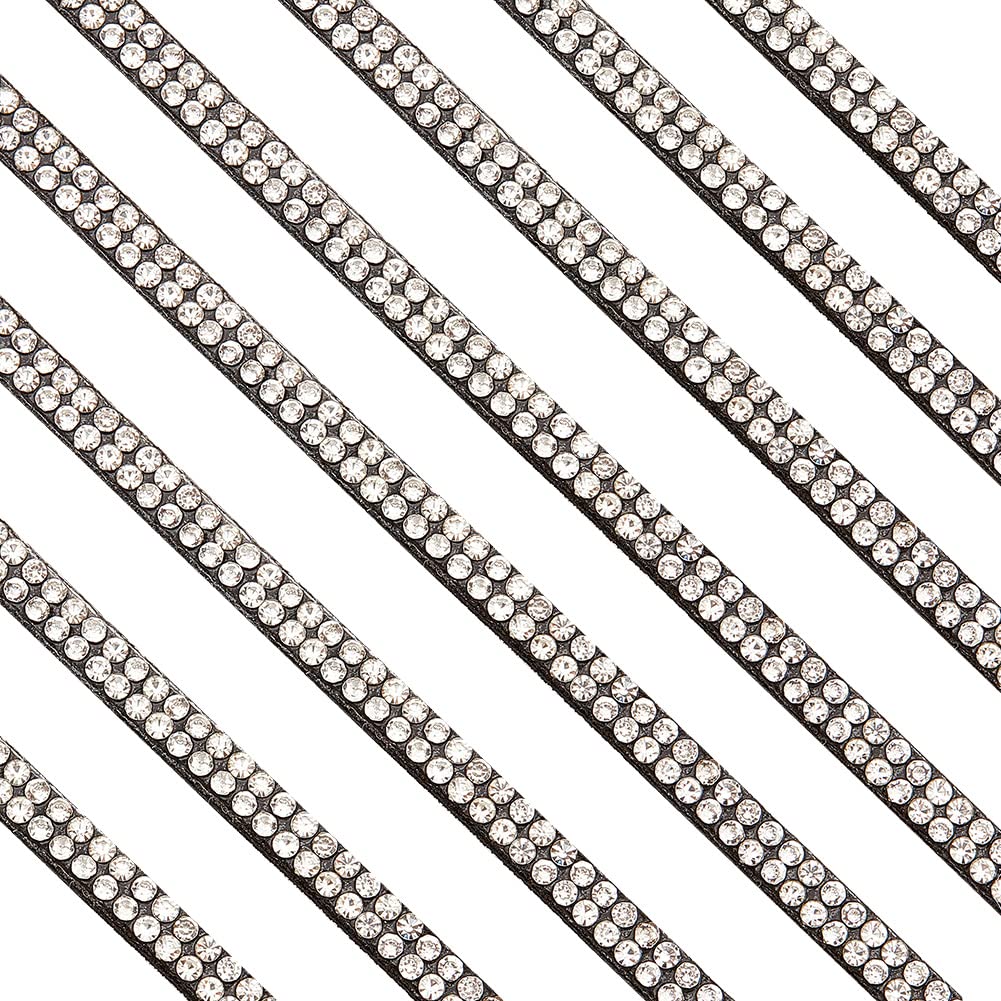 ahandmaker-chain-cordon-faux-daim-noir-strass-5mm-5-47-m image 1