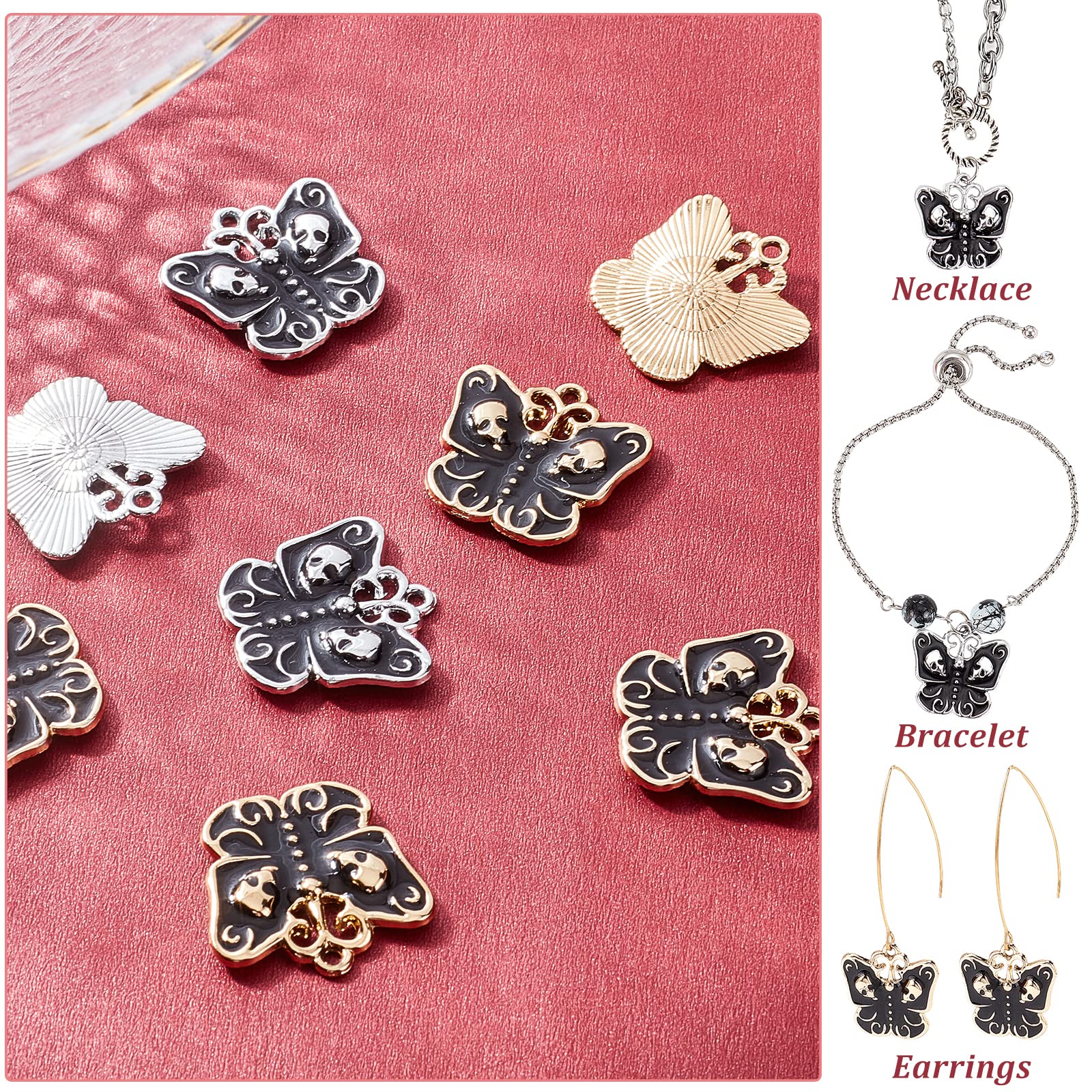 ahandmaker-papillon-cr-ne-pendentif-mail-vintage-lot-20 image 4