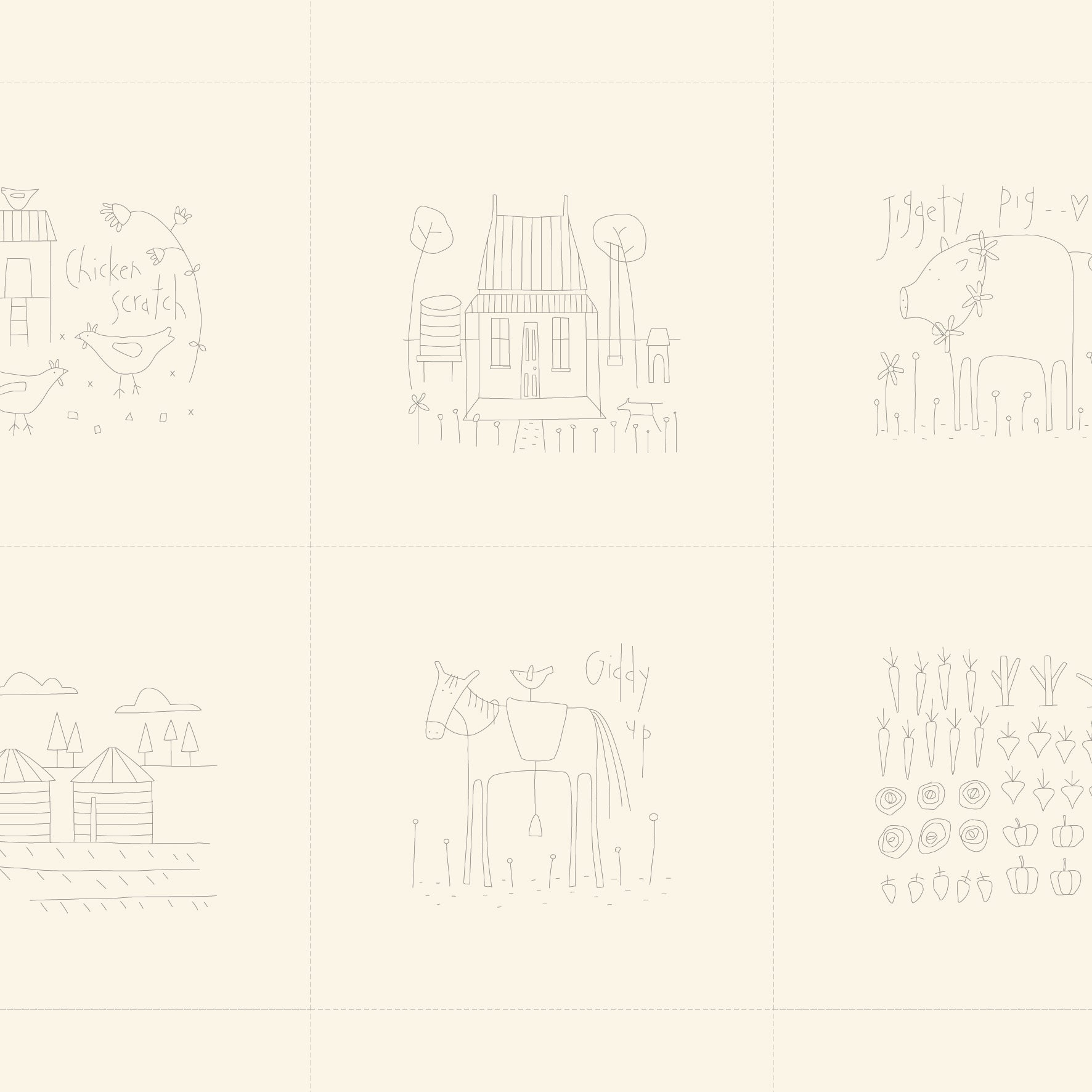 anni-downs-preprints-appleby-farm-dv7750-panneau-broderie-cr-me image 1