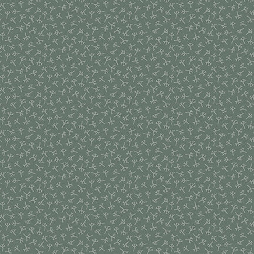 anni-downs-tealicious-q2413-tissu-coton-bleu-marine-feuilles image 1