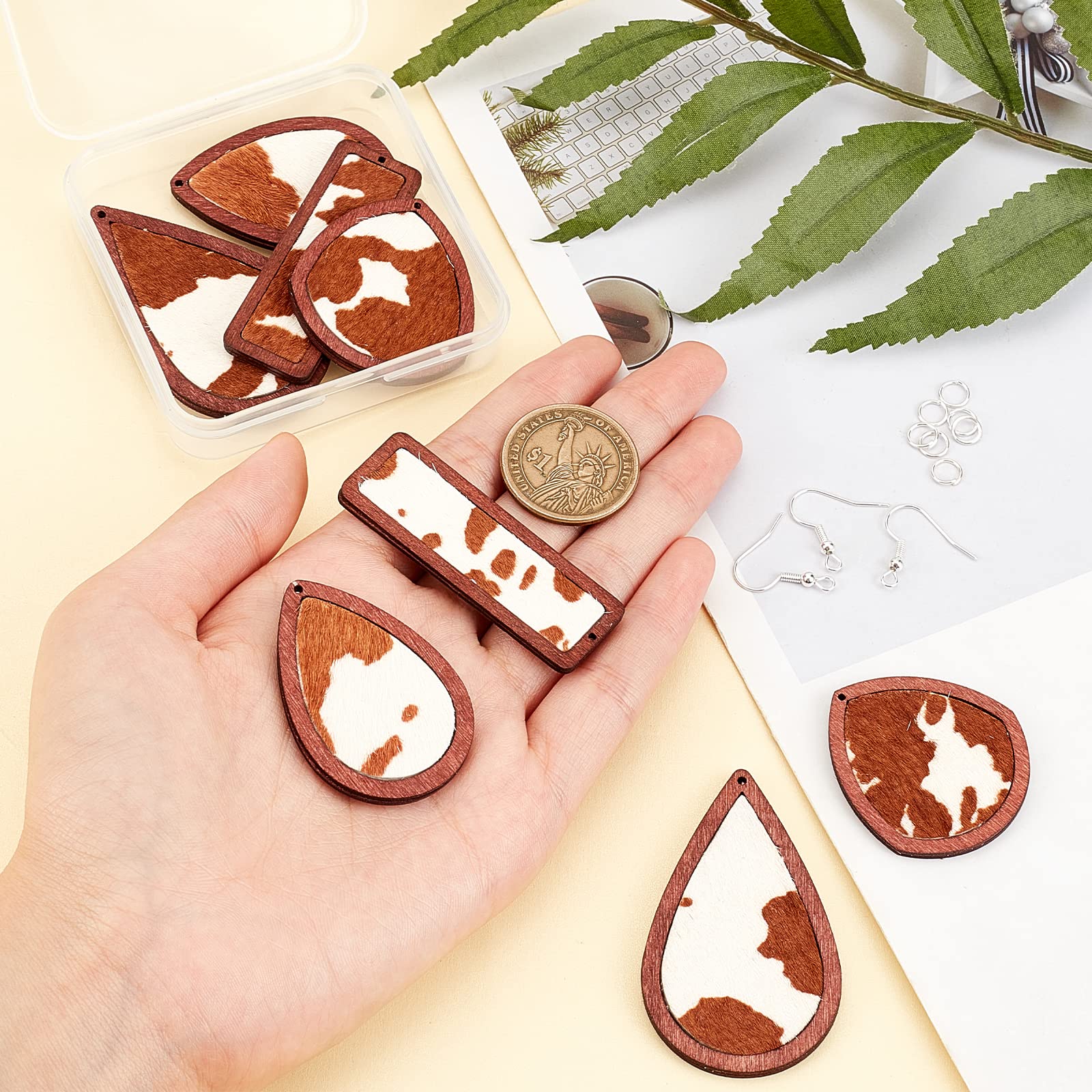 ahandmaker-jewelry-findings-kit-boucles-bois-cuir-4-paires image 3
