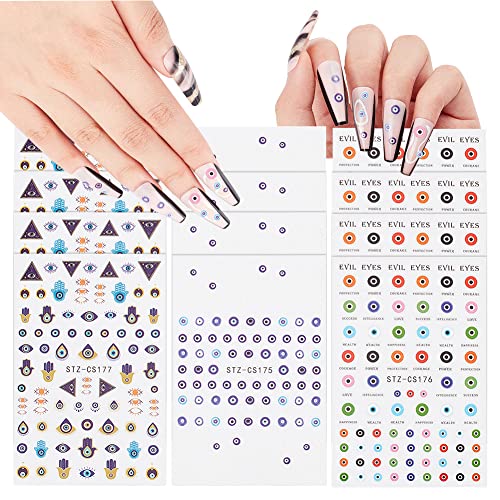 ahandmaker-stickers-ongles-evil-eye-12-feuilles-autocollants-bleu image 7