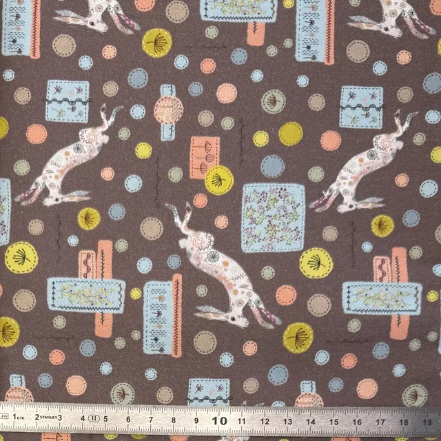 atelier-des-abcdaires-mab-o-lapins-brun-satin-de-coton-oeko-tex image 1