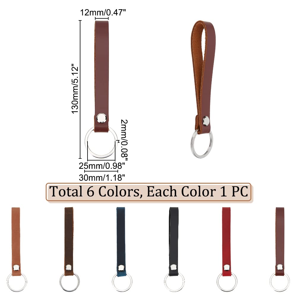 ahandmaker-keychain-porte-cl-s-cuir-6-couleurs-lot-6 image 2