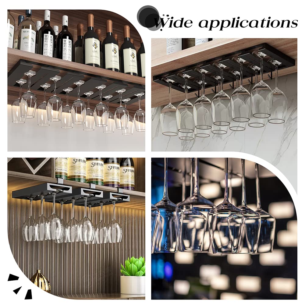 ahandmaker-rack-verres-support-suspendu-sous-armoire-noir-4-pack image 6