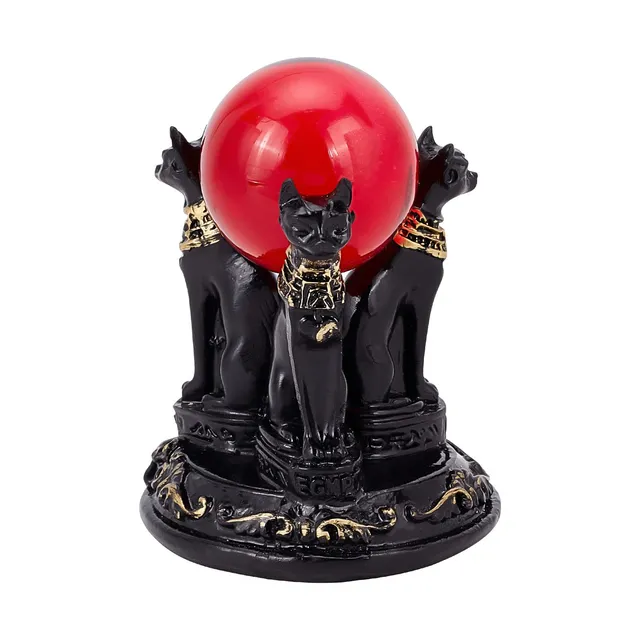 ahandmaker-home-decorate-support-boule-cristal-bastet-noir image 1