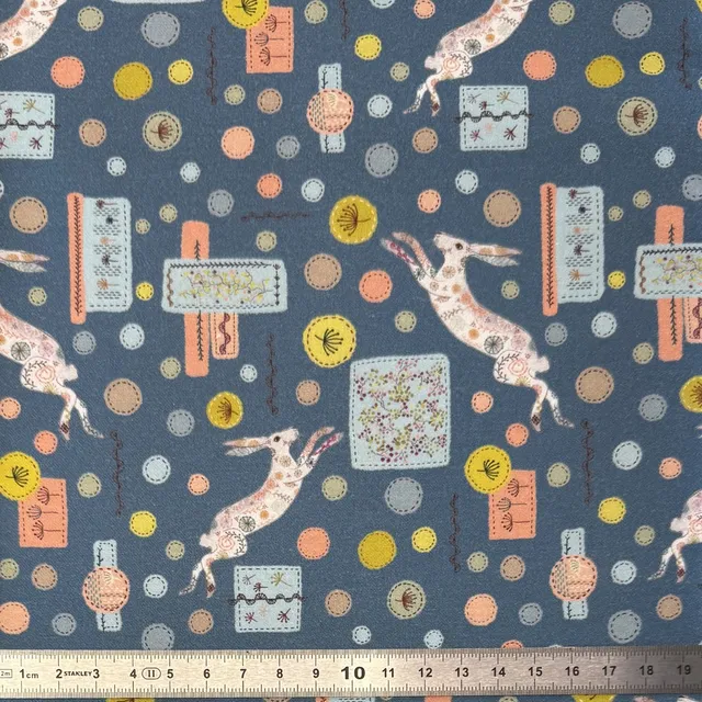 atelier-des-abcdaires-mab-o-lapins-bleu-satin-de-coton-lapins-bleu image 1