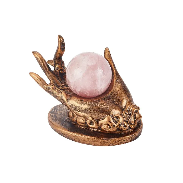 ahandmaker-home-decorate-pr-sentoir-boule-cristal-main-bouddha-dor image 1