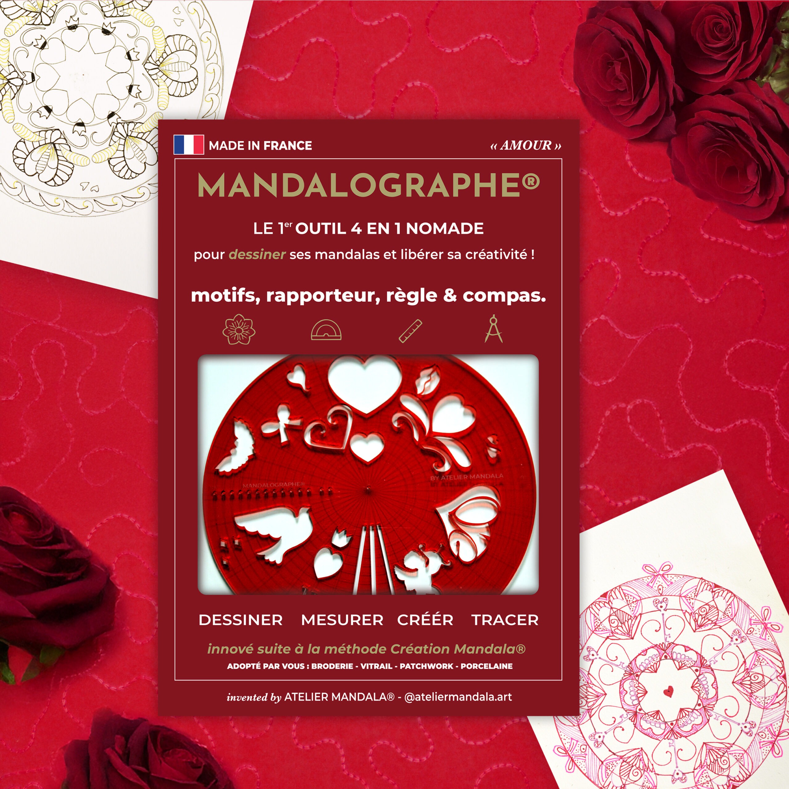 atelier-mandala-mandalographe-amour-outil-mandala-c-urs-dition-rouge image 1