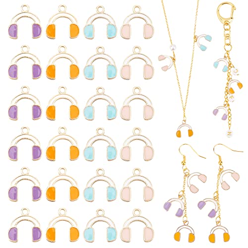ahandmaker-casque-musique-pendentif-mail-dor-lot-40 image 7