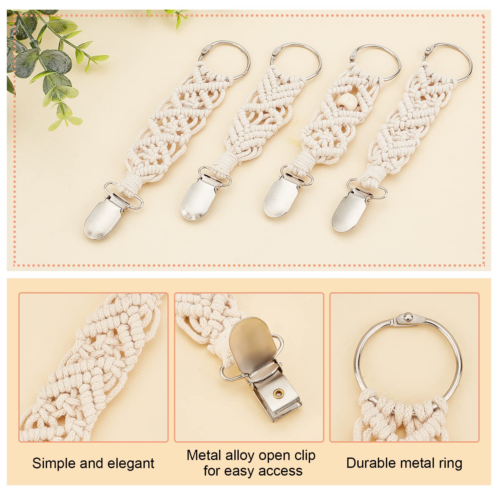 ahandmaker-clip-chapeau-voyage-4-pcs-coton-tress-boho image 5