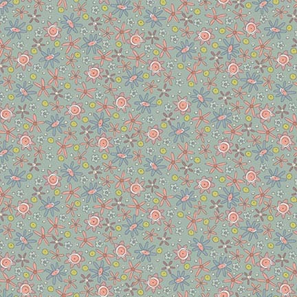 anni-downs-simply-be-3323-77-flower-field-blue-tissu-bleu-fleurs image 1