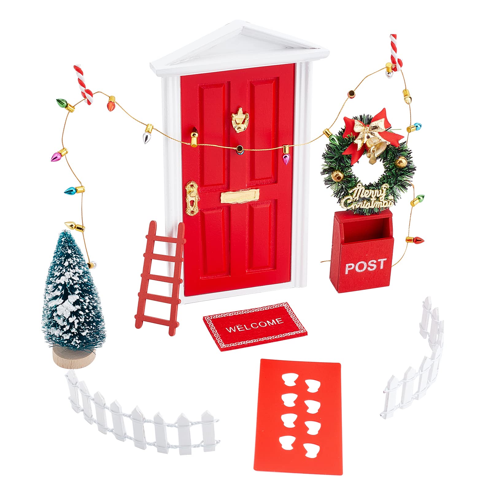 ahandmaker-miniature-house-porte-f-e-no-l-rouge-14-pcs image 1
