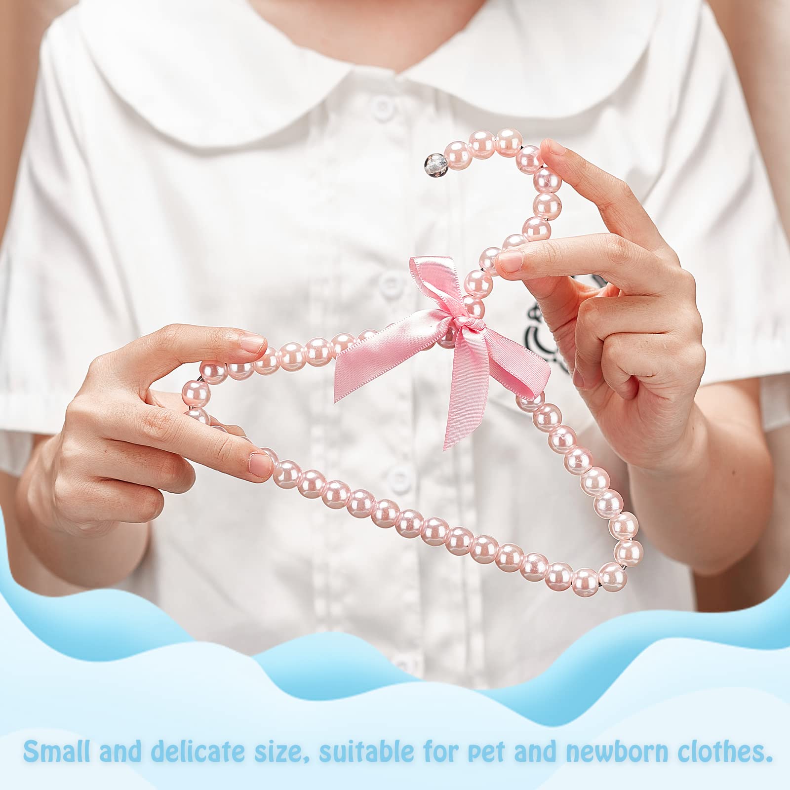 ahandmaker-5-mini-cintres-perles-plastique-v-tements-poup-e-rose image 3