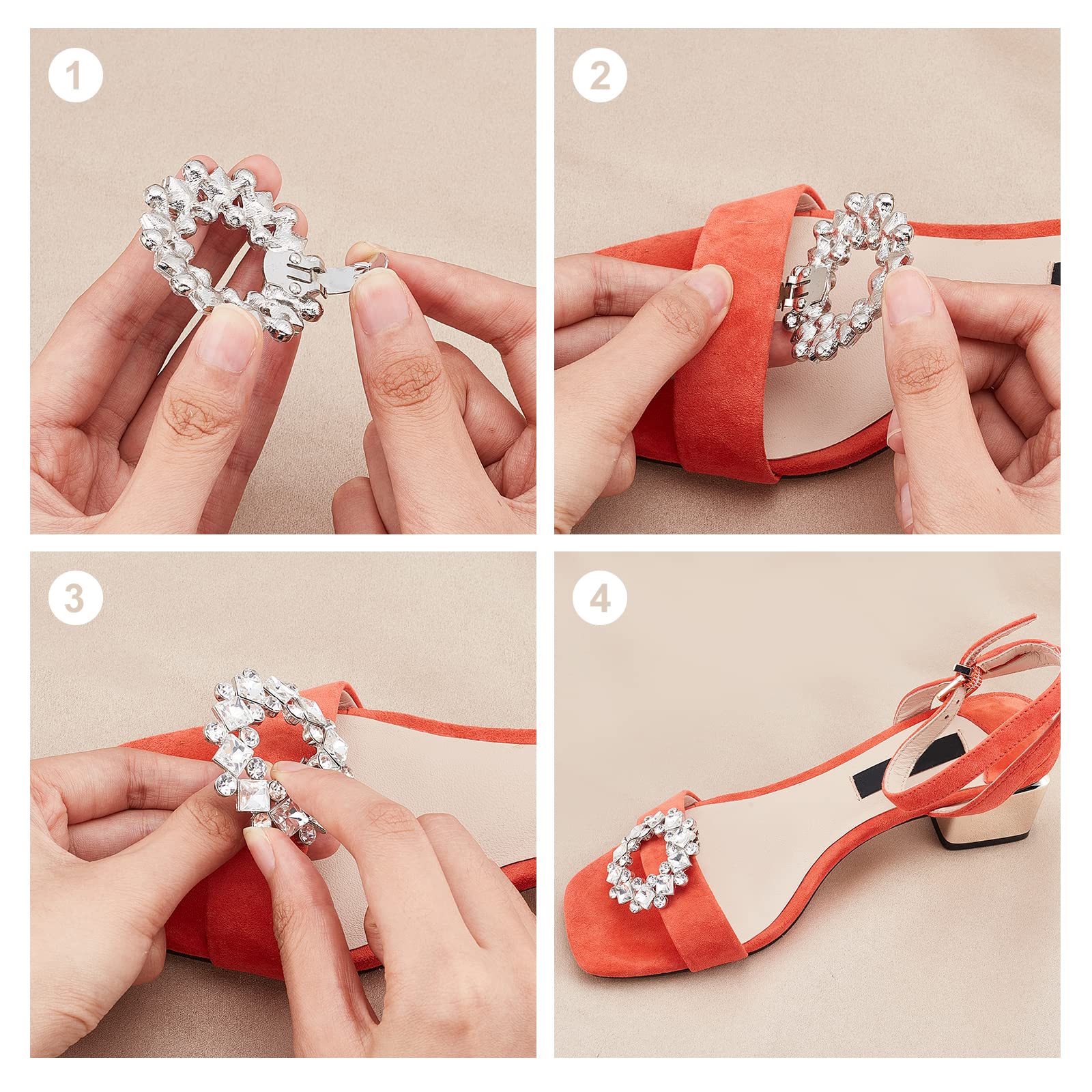 ahandmaker-boucle-chaussure-strass-cristal-clip-2-pcs-mariage image 3