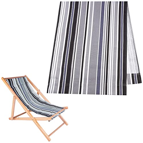 ahandmaker-toile-rechange-chaise-plage-tissu-rayures-114x43cm-lavable image 8