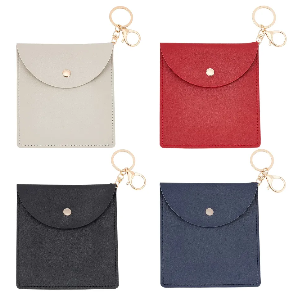 ahandmaker-porte-cl-s-porte-monnaie-cuir-4-pi-ces-couleurs-fonc-es image 1