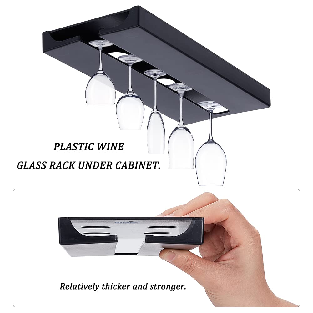 ahandmaker-rack-verres-support-suspendu-sous-armoire-noir-4-pack image 3