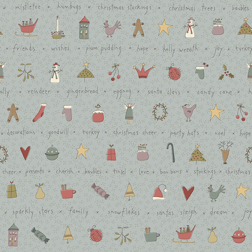 anni-downs-all-for-christmas-2678-11-tissu-no-l-bleu-ray image 1