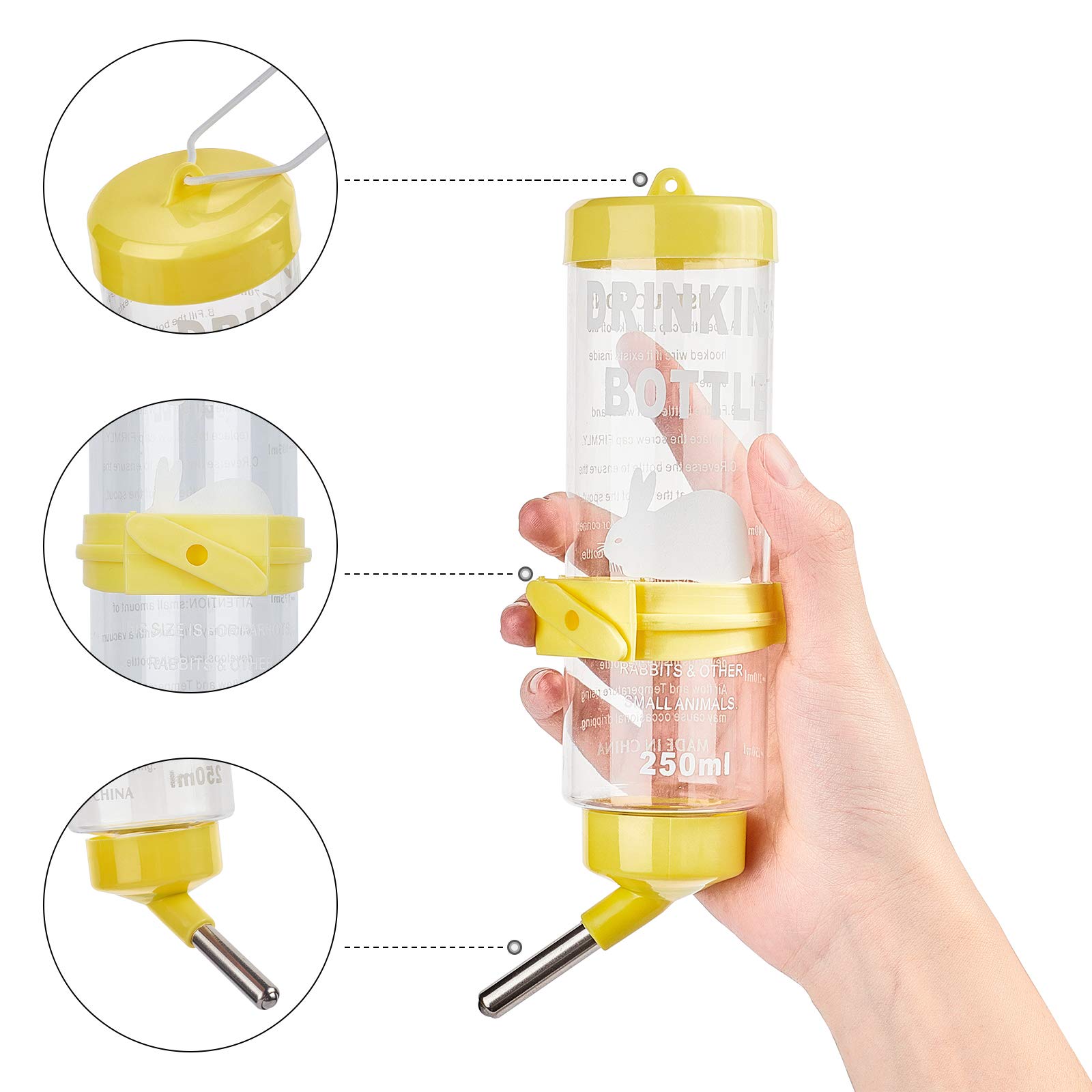 ahandmaker-biberon-lapin-plastique-anti-goutte-lot-de-4 image 3