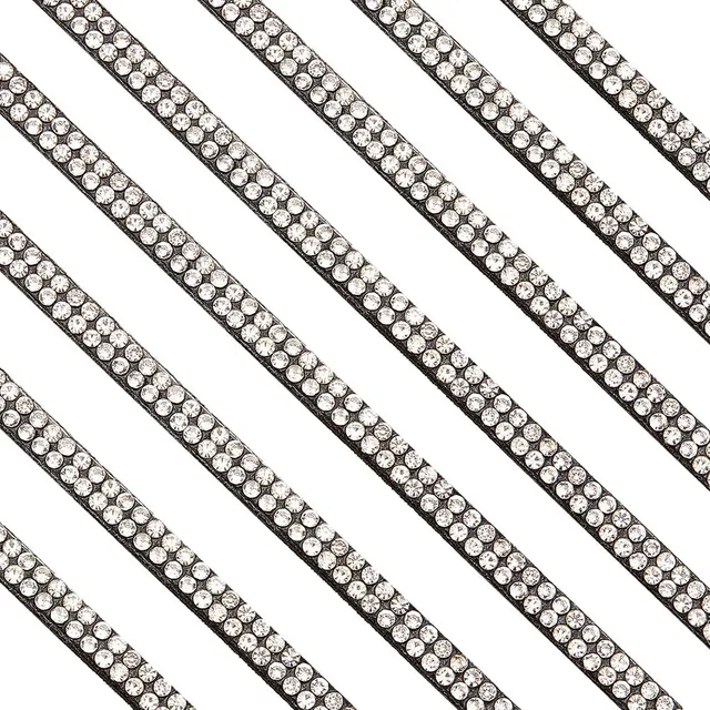 ahandmaker-chain-cordon-faux-daim-noir-strass-5mm-5-47-m image 1