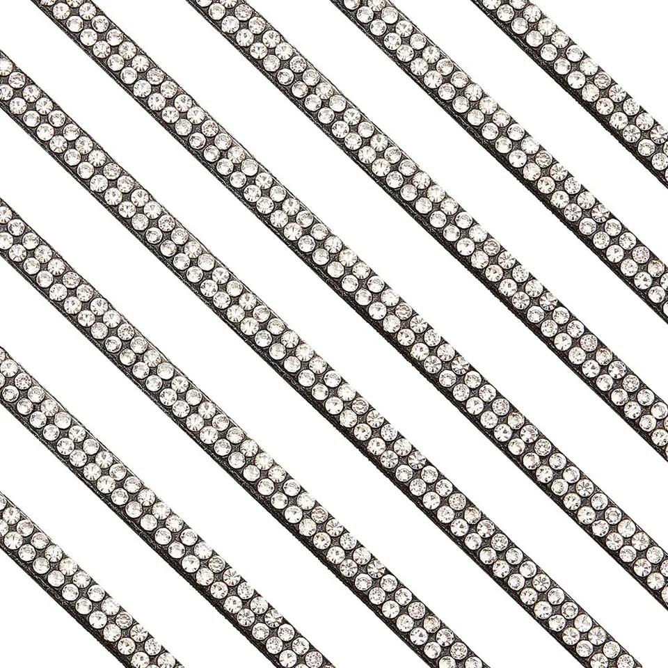 ahandmaker-chain-cordon-faux-daim-noir-strass-5mm-5-47-m image 1