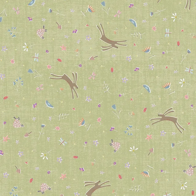 anni-downs-slow-and-steady-dv7427-tissu-coton-vert-lapin image 1