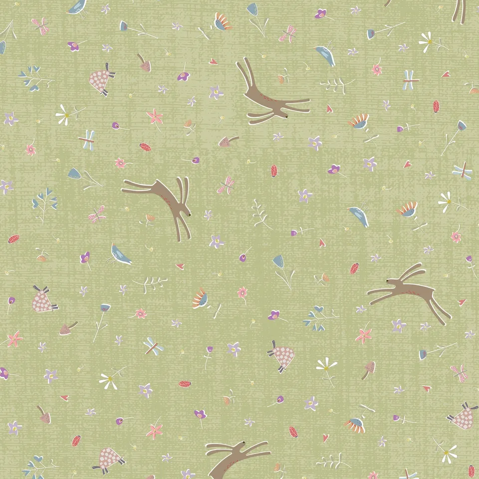 anni-downs-slow-and-steady-dv7427-tissu-coton-vert-lapin image 1