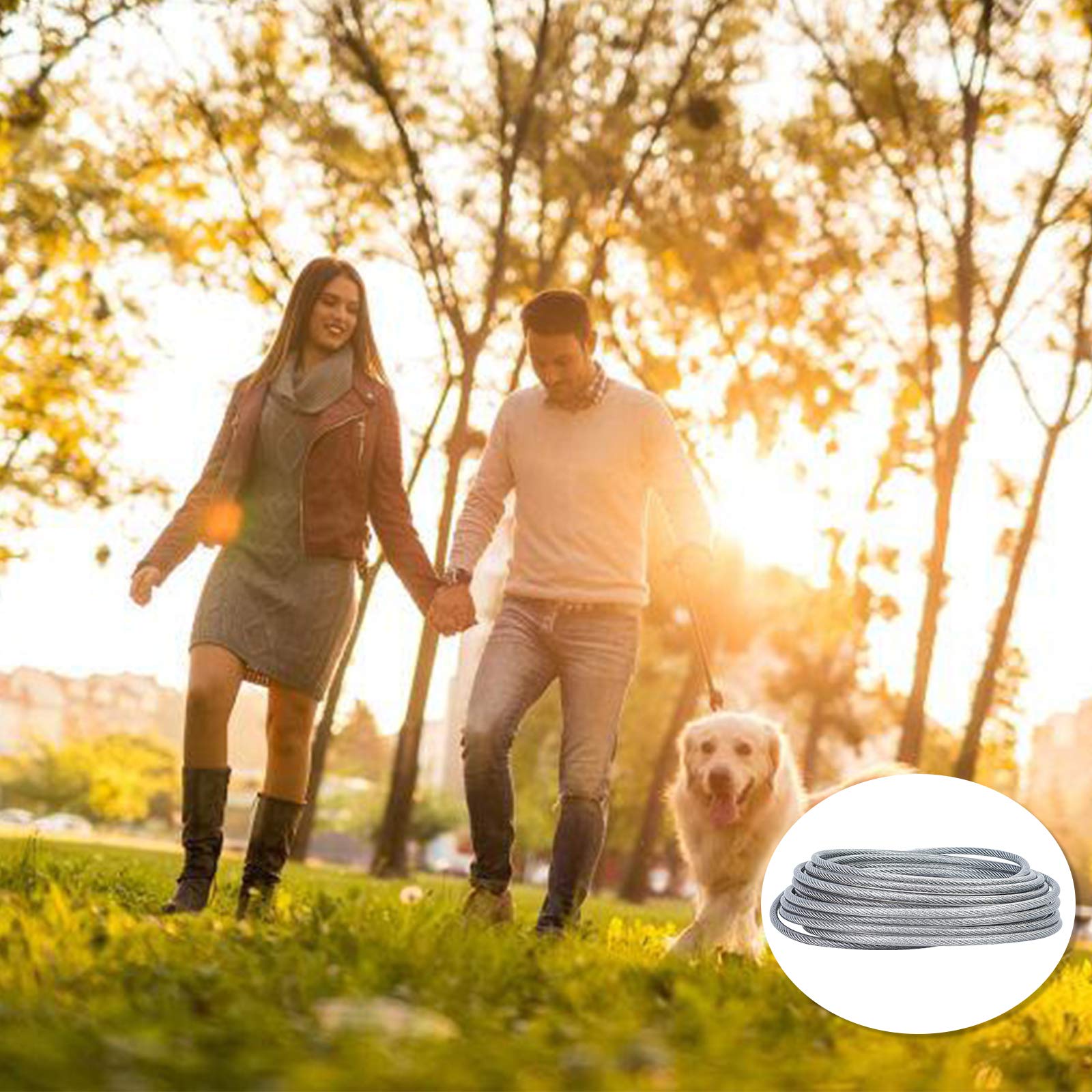 ahandmaker-pet-c-ble-attache-chien-10-m-acier-longe-ext-rieure image 7