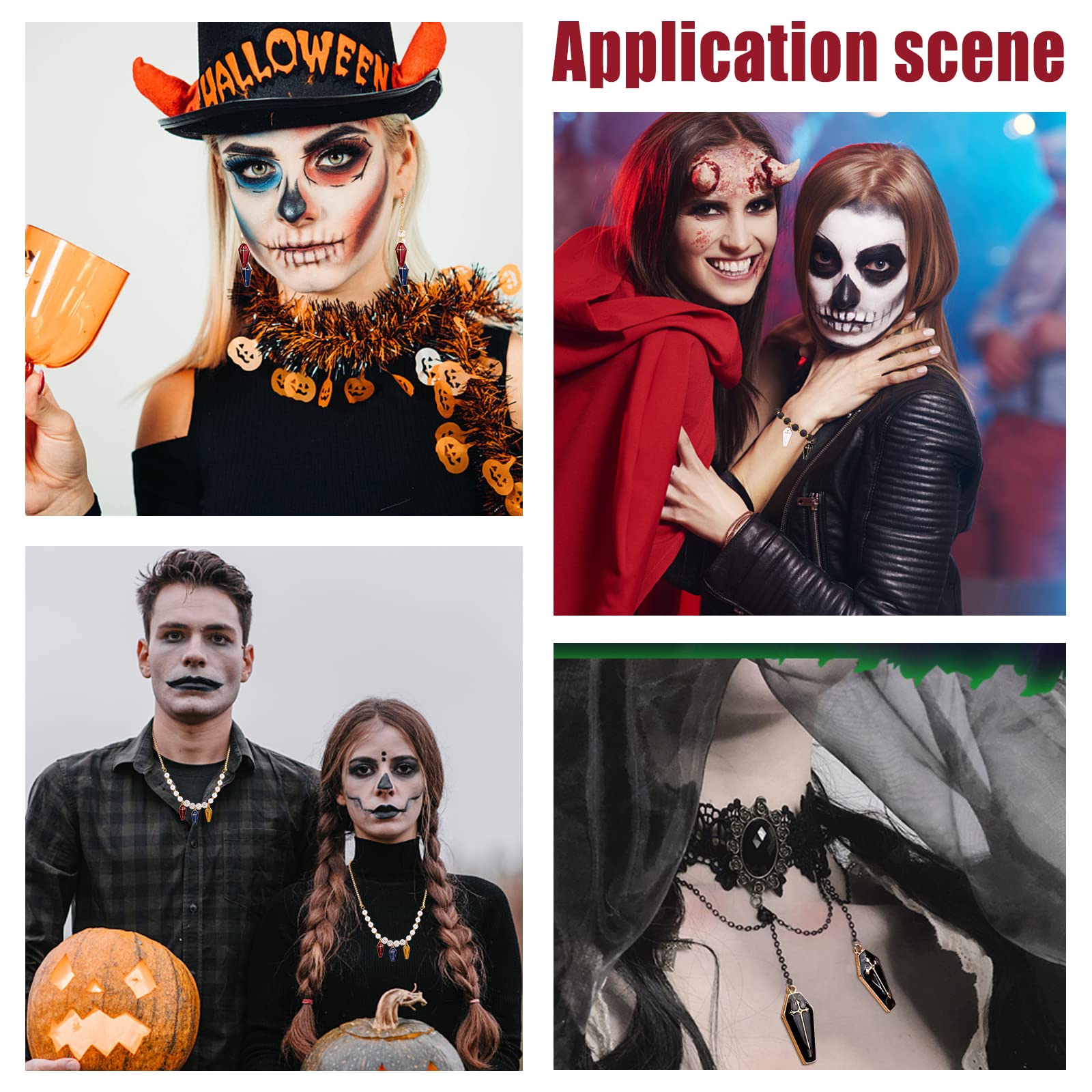 ahandmaker-croix-cercueil-pendentif-mail-halloween-lot-48 image 6