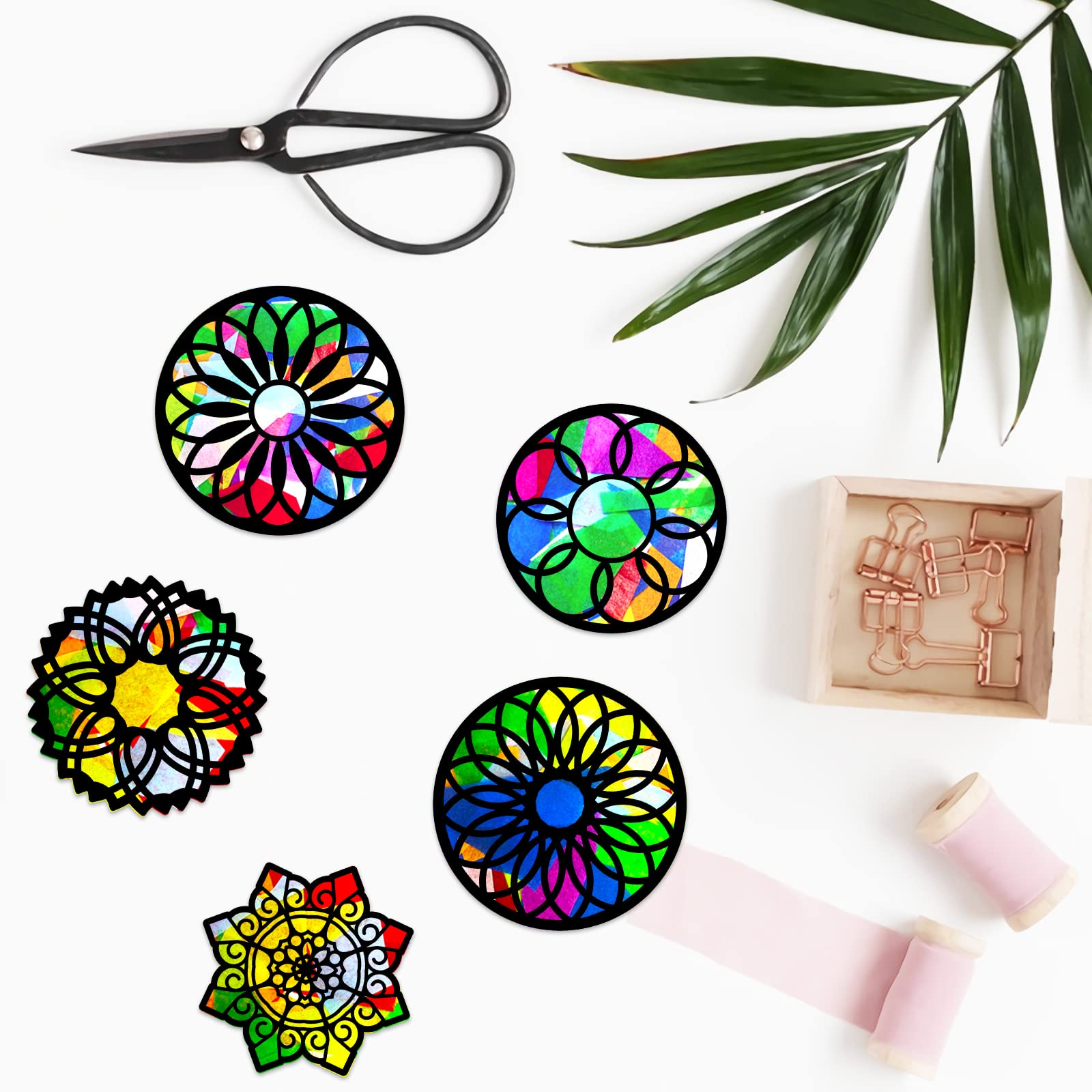 ahandmaker-self-adhesive-stickers-mandala-suncatcher-vitre-24-pcs image 4