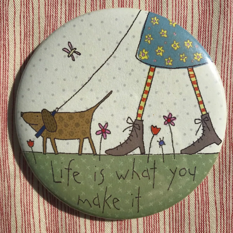anni-downs-life-is-what-you-make-it-miroir-de-poche-75-mm image 1