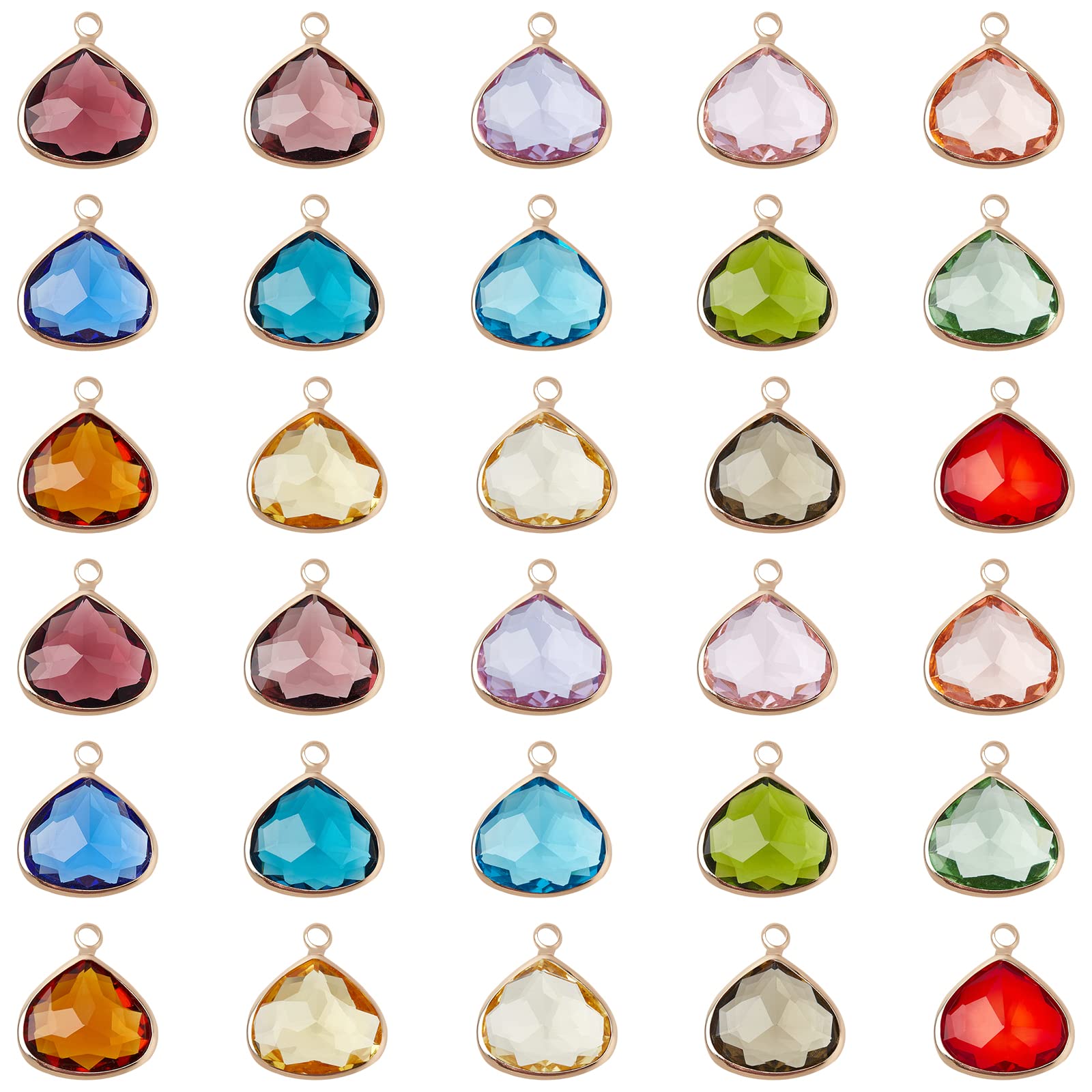 ahandmaker-pendentif-goutte-eau-perle-verre-28-pi-ces-14-couleurs image 1