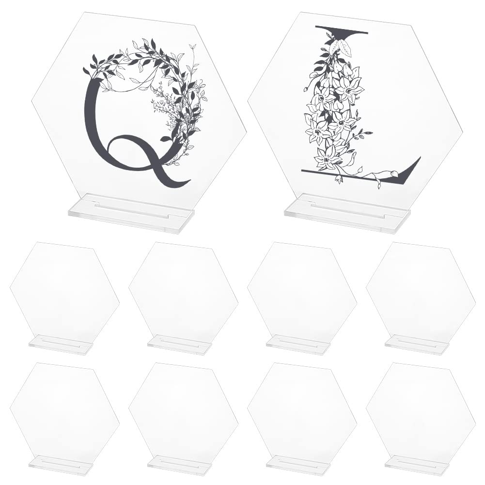 ahandmaker-marque-place-acrylique-hexagonal-transparent-x18 image 1