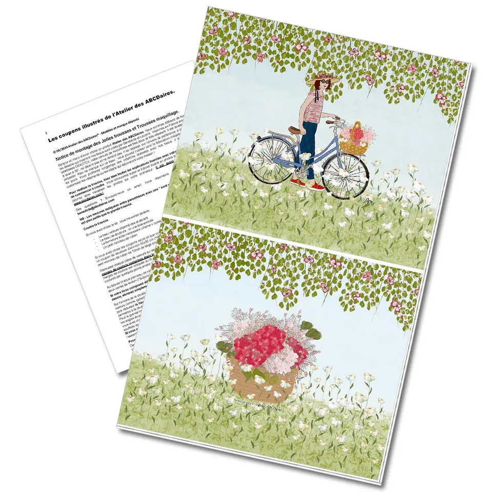 atelier-des-abcdaires-coupon-illustr-l-bicyclette-velours-couture image 1