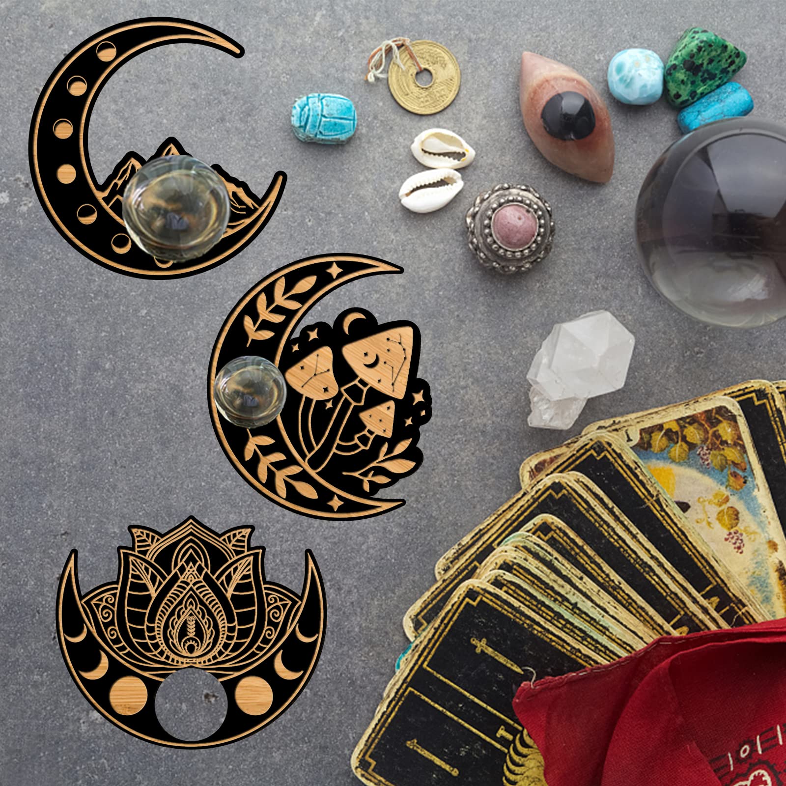 ahandmaker-home-decorate-support-boule-cristal-chat-lunaire-lot-6 image 5